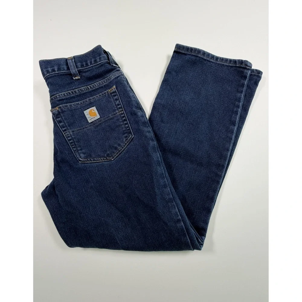 Carhartt Jeans Modern Fit Blue Denim Workwear Men's 30x30 Stretch 386-83